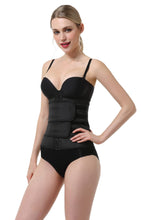 Load image into Gallery viewer, 9 Steel Bone Super Sexy Black Big Size Latex Waist Slimmer With YKK zipper
