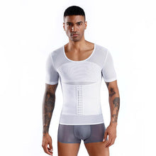 Load image into Gallery viewer, New men&#39;s corset shapewear for abdomen, tight-fitting, fitness corset, invisible short-sleeved shapewear
