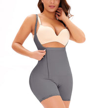 Load image into Gallery viewer, The new explosion increased the size of the side zipper buckle jumpsuit to collect belly hip body shaping body clothes
