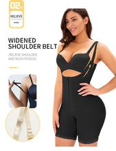 Load image into Gallery viewer, The new explosion increased the size of the front zipper buckle jumpsuit to receive belly hip body shaping body clothes
