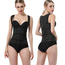 Load image into Gallery viewer, Double Reinforced Breast Support Latex Tunic Vest, Abdomen Belt Shapewear
