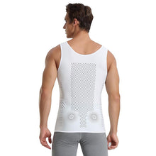 Load image into Gallery viewer, New Men&#39;s Thin Negative Ion Caffeine Tummy Tuck Corset Vest Tuck Tummy Tuck Short Sleeve Body Shaper
