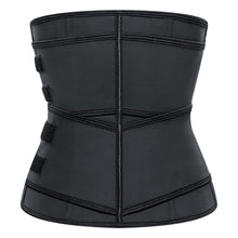 Load image into Gallery viewer, 9 Steel Bone Super Sexy Black Big Size Latex Waist Slimmer With YKK zipper
