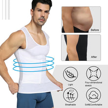 Load image into Gallery viewer, New men&#39;s light and thin body shaping clothing shaping waist, invisible corset and waistcoat
