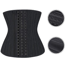 Load image into Gallery viewer, 29 Steel Bone rubber corsets frosted latex abdomen restraint belt waist corset
