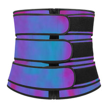 Load image into Gallery viewer, New triple reinforced belt rainbow style triple reinforced belt with body-shaping sweaty belt belt belly belt
