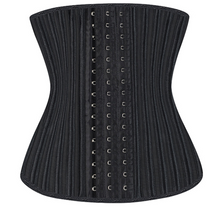 Load image into Gallery viewer, 29 Steel Bone rubber corsets frosted latex abdomen restraint belt waist corset
