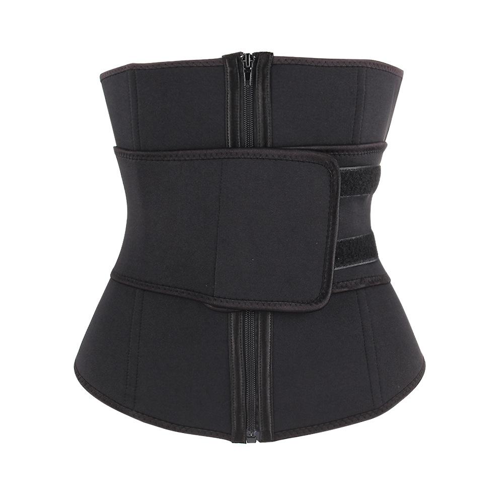 Sports double belt compression waist corset sweat wicking neoprene BODYSUIT