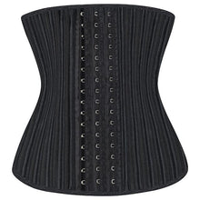 Load image into Gallery viewer, 29 Steel Bone rubber corsets frosted latex abdomen restraint belt waist corset
