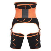 Load image into Gallery viewer, Hot-selling three-in-one hip lifting belt sweat burst belt adjustable one-piece plastic belt sports abdomen leg belt
