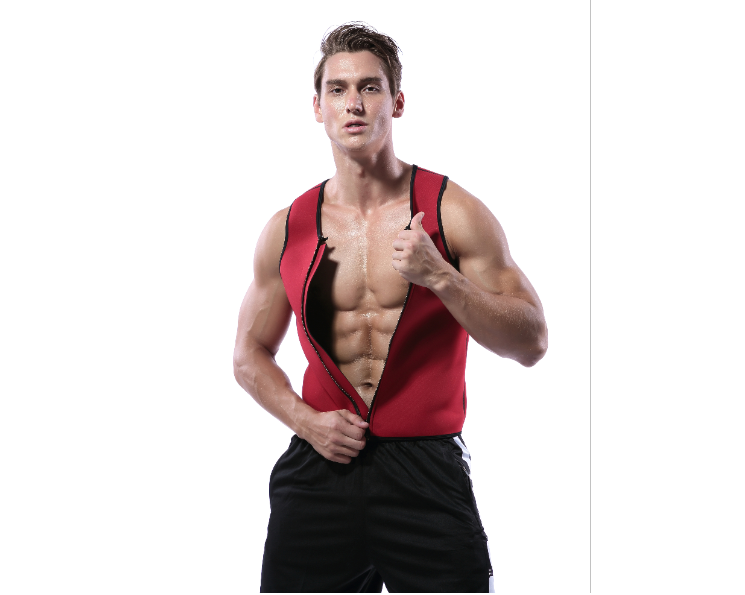 New extended version neoprene blasting sweat sports shapewear fitness speed wicking clothing men's corset